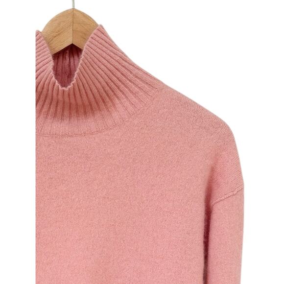 Free People So Low So High Cashmere Sweater Soft Peach XS FP Cropped Turtleneck - Picture 4 of 12